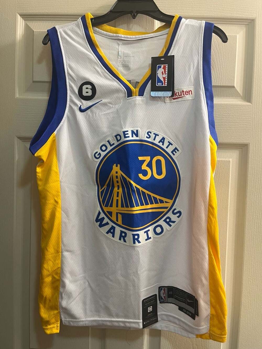 Nike Golden State Warriors Stephen Curry 30 Jersey Size 48 White